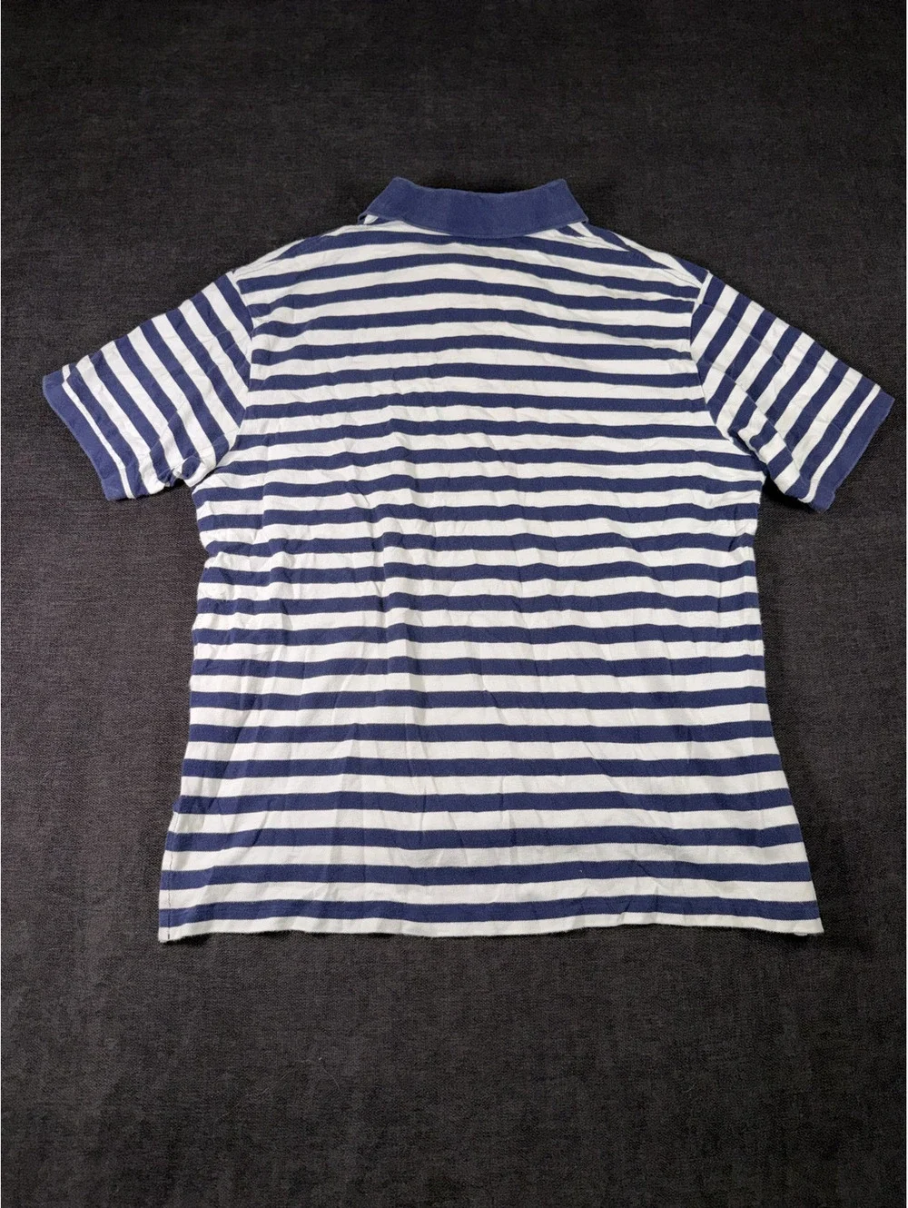 Polo Ralph Lauren Men's Striped Navy and White Polo Shirt Size 2XB Big Tall